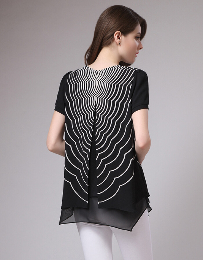 優(yōu)雅隨性，自在綻放——HUNNZ 2016新款印花雪紡衫穿搭解析